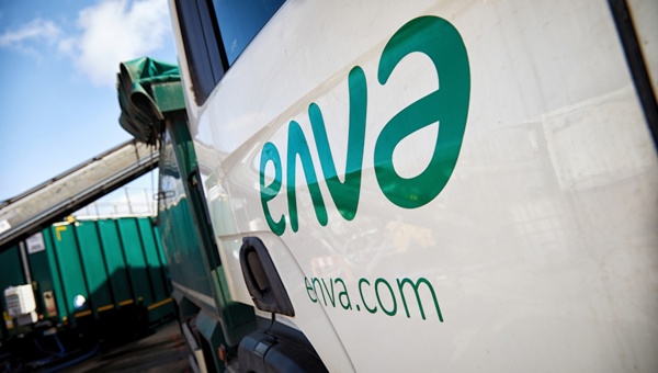 Close up photo of Enva Truck door in White.