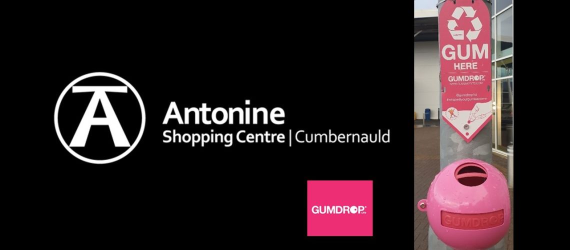 Antonine Shopping Centre launch Gumdrop Chewing Gum recycling initiative with Enva