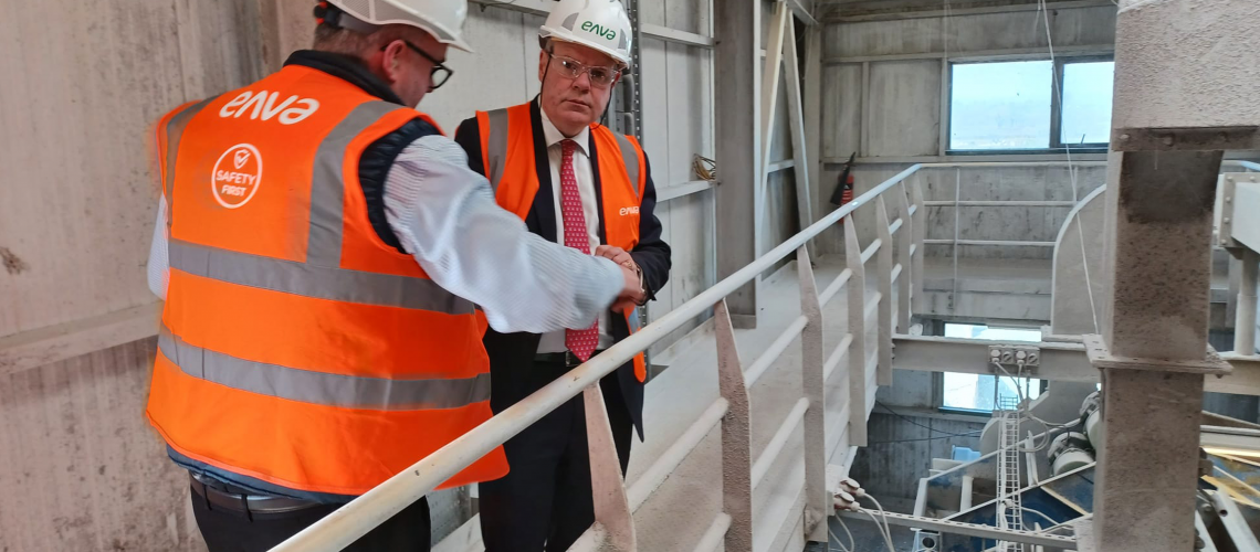 Minister of State, Northern Ireland, visits Enva’s glass recycling facility